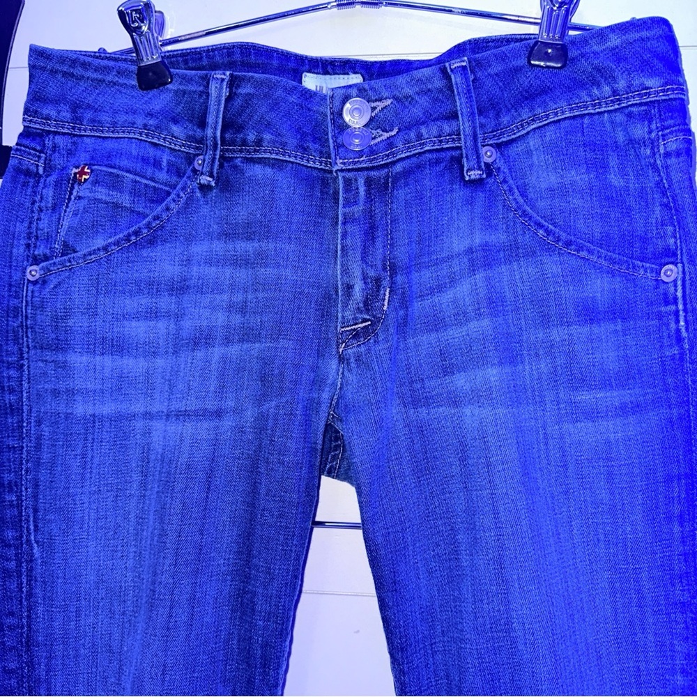Hudson Signature Bootcut Jeans Womens 28 Blue Excellent Medium Wash Flap Pocket - Picture 3 of 10
